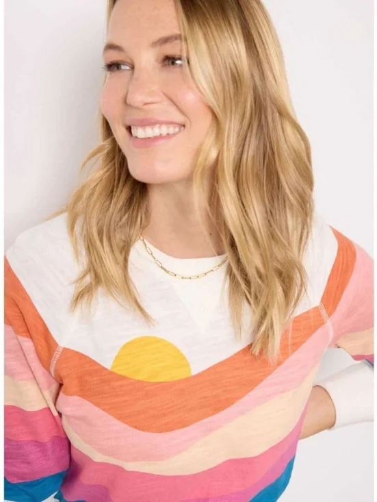 NWT Faherty Soleil Sunwashed Slub Crewneck XS - Picture 3 of 5